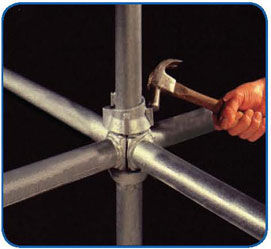 Tighten with a hammer blow what-is-cuplock-scaffolding